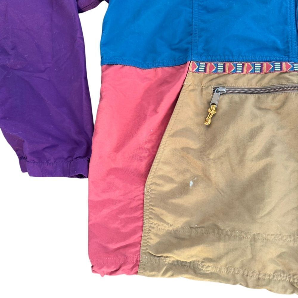 L.L. Bean Vintage Anorak Colorblock Aztec Jacket Multi Color Size XL Reg - Picture 8 of 8